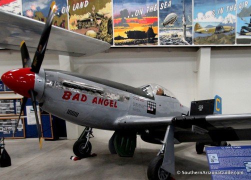 P-51 Mustang "Bad Angel" in Hanger #4 at the Pima Air and Space Museum.