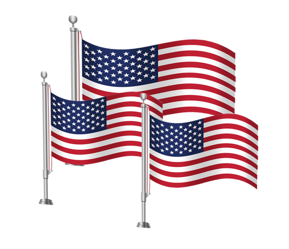 2021 American flag and pole