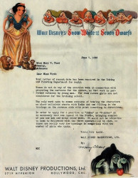 Disney Rejection letter