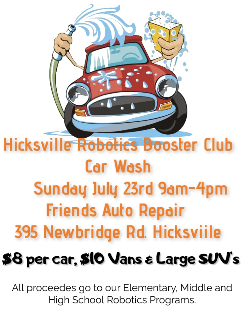 Hicksville Robotics Club Car Wash