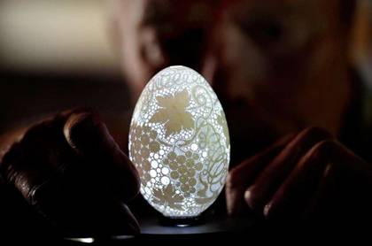 14. This Eggshell Has More                                         Than 20,000 Holes Drilled in                                         It...