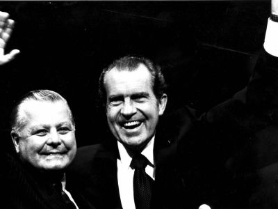 Nassau GOP lEader Joe Margiotta and President Nixon